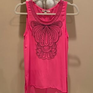 Small Pink Tank with Detailed Front